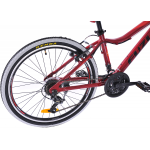 Detský bicykel 24" Fuzlu Team hliníkový červený